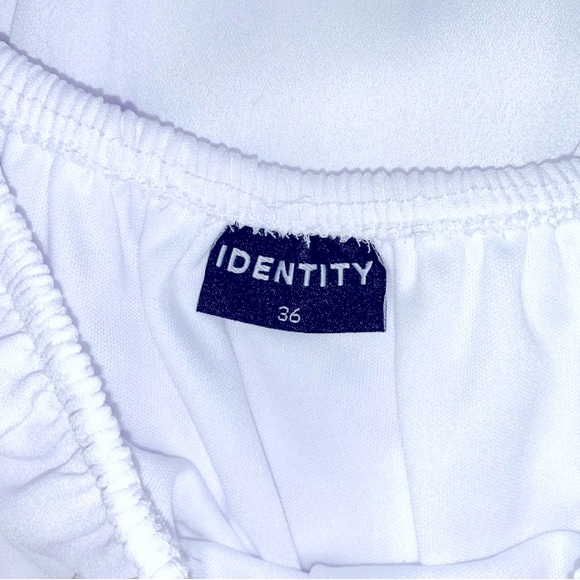 Identity White Ruffled Top Sz 36 - Picture 5 of 5
